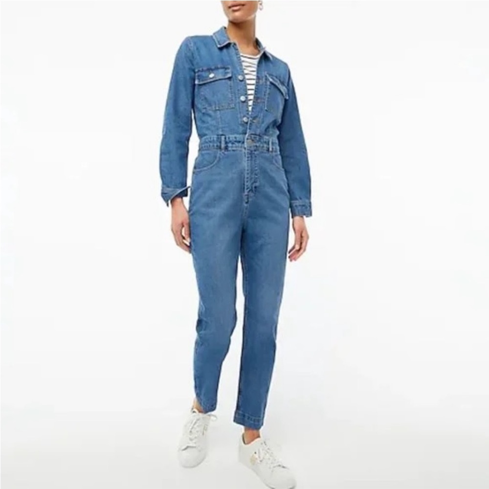J. Crew Denim collared utility jumpsuit